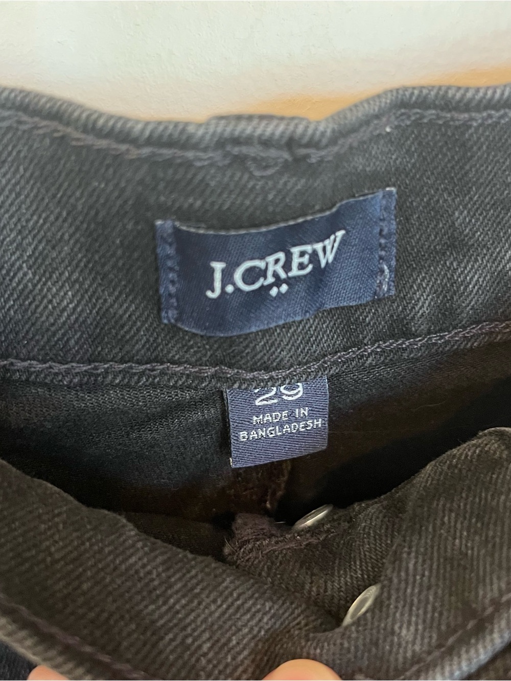 J.Crew Womens High Rise Button Fly Denim Shorts Black Raw Hem AW457 Size 29 - Picture 3 of 5